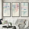 thumbnail image 1 of Designart "Muted Pastels - A Quiet Oasis I" Abstract Liquid Ink Framed Wall Art Set Of 3 - Blue Modern Frame Gallery Set For Office Decor, 1 of 6