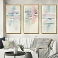 thumbnail image 1 of Designart "Muted Pastels - A Quiet Oasis I" Abstract Liquid Ink Framed Wall Art Set Of 3 - Blue Modern Frame Gallery Set For Office Decor, 1 of 6