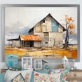 thumbnail image 1 of Designart "Muted Tone Minimalism With Barn II" Barn Picture Framed Canvas Wall Art, 1 of 1