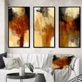 thumbnail image 1 of Designart "Mysteries of Terra Rosa - Earth's Intrigue I" Abstract Framed Wall Art Set Of 3 - Brown Modern Frame Canvas Set For Living Room Decor, 1 of 6