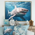 thumbnail image 1 of Designart "Mysterious Blue Ghost Of The Sea IV" Shark Floater Framed Canvas Art Print, 1 of 5