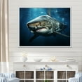 thumbnail image 1 of Designart "Mysterious Blue Ghost Of The Sea" Shark Floater Framed Wall Art Living Room, 1 of 5