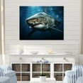 thumbnail image 1 of Designart "Mysterious Blue Ghost Of The Sea" Shark Wall Art Living Room, 1 of 7