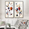 thumbnail image 1 of Designart "Mysterious Codes Minimalist Enigma III" Modern Geometric Framed Wall Art Set Of 2 - Modern White Frame Gallery Set For Office Decor, 1 of 6