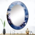thumbnail image 1 of Designart "Mysterious Depths Beach Photo II" Floral & Botanical Round Wall Mirror - Floral Oval Printed Decorative Oversized Mirror - Multiple Color Options, 1 of 4