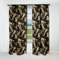 thumbnail image 1 of Designart "Mysterious Elegance In Black And Gold" Marble Blackout Curtain Single Panel, 1 of 4