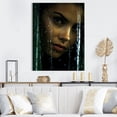 thumbnail image 1 of Designart "Mysterious Emerald Attire III" Fashion Woman Canvas Art Print, 1 of 7
