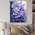 thumbnail image 1 of Designart "Mysterious Lavender Blossoms I" Violets Floater Framed Canvas Art Print, 1 of 5