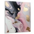thumbnail image 1 of Designart "Mysterious Marble Pink and Gold III" Abstract Marble Metal Wall Decor, 1 of 5
