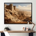 thumbnail image 1 of Designart "Mysterious Masada Fortress In Abstract Judaism I" Judaism Floater Framed Canvas Art Print, 1 of 5