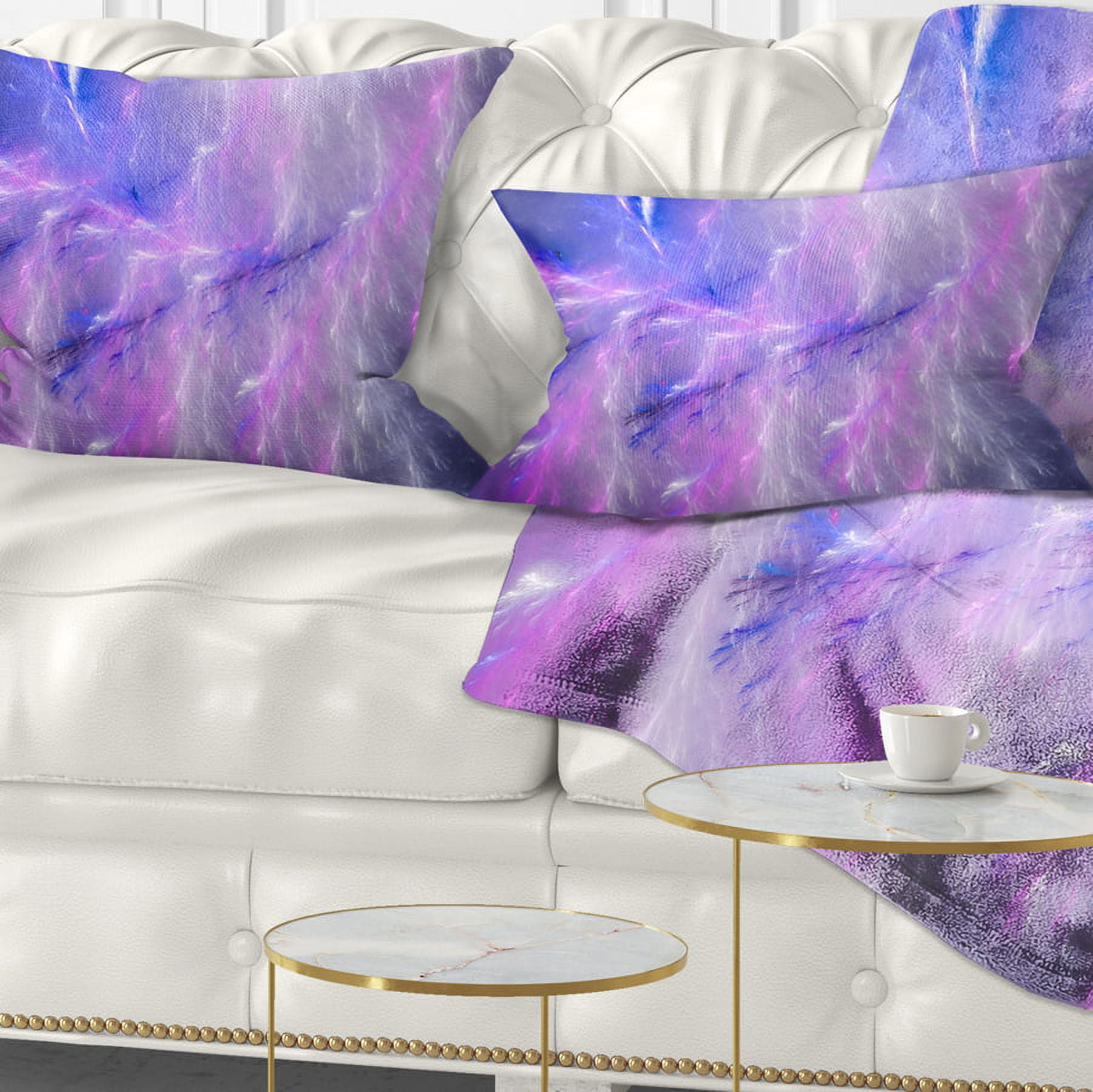 Designart Mystic Blue Thunder Sky - Abstract Throw Pillow - 12x20