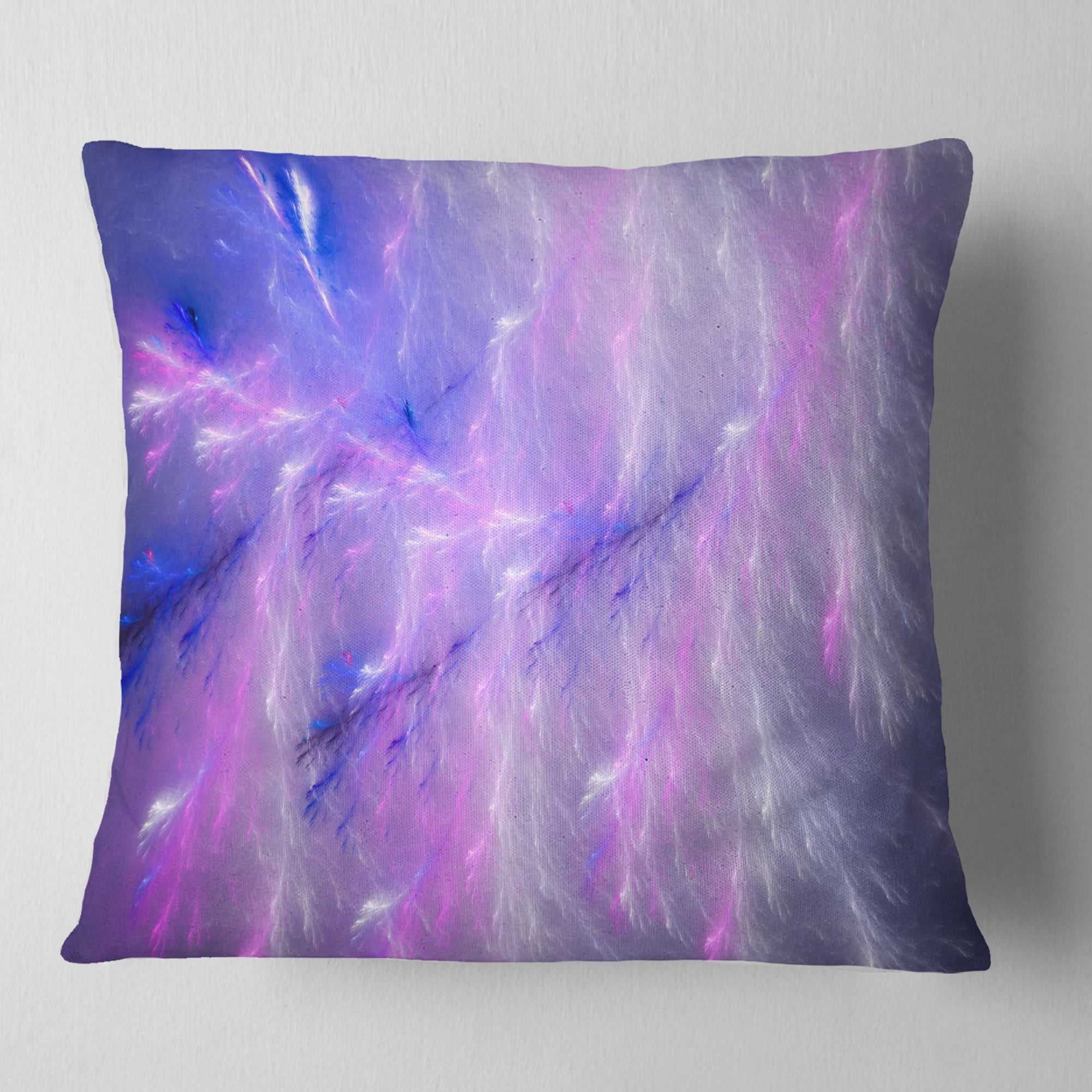 Designart Mystic Blue Thunder Sky - Abstract Throw Pillow - 16x16