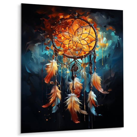 Designart "Mystic Dreamcatcher Dream IV" Dream Catcher Metal Art Living Room