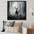 thumbnail image 1 of Designart "Mystic Forest Grey Deer II" Animals Framed Wall Art Decor - Modern Grey Deer Hallway Framed Wall Art Decor, 1 of 6