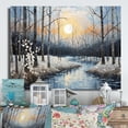 thumbnail image 1 of Designart "Mystic Moonlight Birch Woods III" Tree Birch Metal Art Print, 1 of 5
