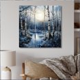thumbnail image 1 of Designart "Mystic Moonlight Birch Woods IV" Forest Metal Art Living Room, 1 of 1