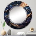 thumbnail image 1 of Designart "Mystic VORTEX I" Abstract Round Wall Mirror - Modern Oval Printed Decorative Oversized Mirror - Multiple Color Options, 1 of 5