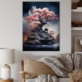 thumbnail image 1 of Designart "Mystical Aura of Bonsai IV" Landscapes Canvas Wall Art - Traditional Pink Tree Bonsai Bedroom Canvas Wall Art, 1 of 6