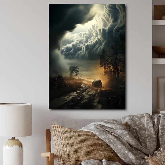 Designart "Mystical Cyclone in the Storm I" Landscape & Nature Canvas Wall Art