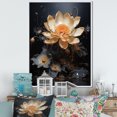 thumbnail image 1 of Designart "Mystical Harmony Of Lotus IV" Lotus Floater Framed Canvas Wall Art, 1 of 5