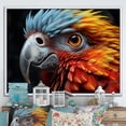 thumbnail image 1 of Designart "Mystical Rhapsody In Tropical Plumage Of Red And Yellow" Parrot Floater Framed Wall Art Prints, 1 of 5