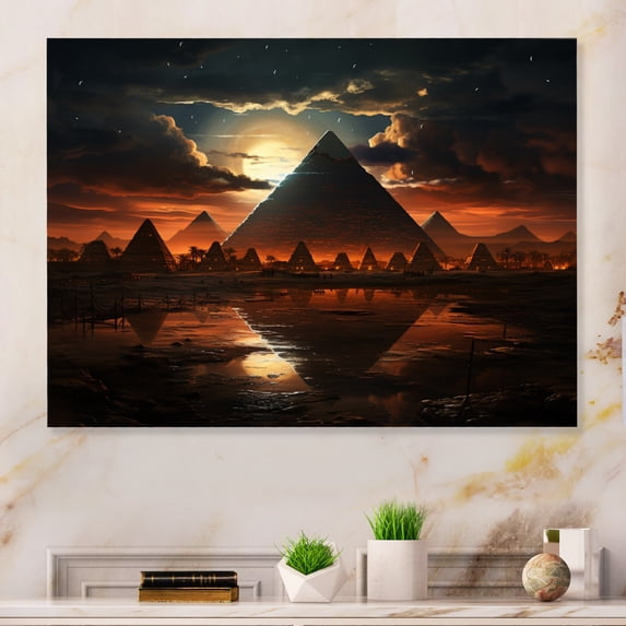 Designart "Mystical Sphinx in Egypt" Egypt Metal Wall Decor