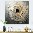 thumbnail image 1 of Designart "Mystical Spirals In Grey And Gold" Abstract Spirals Canvas Art Print, 1 of 7