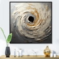 thumbnail image 1 of Designart "Mystical Spirals In Grey And Gold" Abstract Spirals Floater Framed Canvas Art Print, 1 of 5