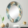thumbnail image 1 of Designart "Mystical Symmetry in Golden Geometric Lines" Geometric Spiral Round Wall Mirror - Oval Printed Decorative Mirror - Multiple Color Options, 1 of 5