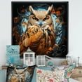 thumbnail image 1 of Designart "Mystique Of Owls In Twilight" Animals Owl Floater Framed Canvas Art Print, 1 of 5