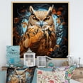 thumbnail image 1 of Designart "Mystique Of Owls In Twilight" Animals Owl Floater Framed Canvas Art Print, 1 of 5