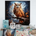thumbnail image 1 of Designart "Mystique Of Owls In Twilight I" Animals Owl Floater Framed Wall Art Prints, 1 of 5