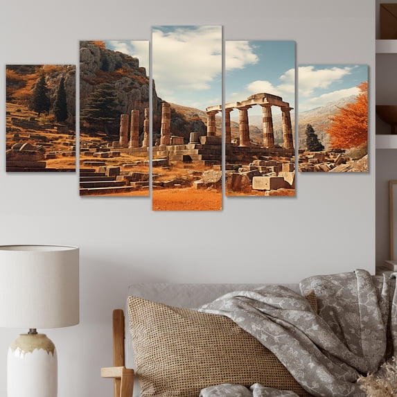 Designart "Mythical Greece II" Landscapes Art Living Room Set