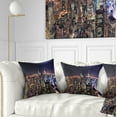 thumbnail image 1 of Designart NYC Manhattan Aerial View - Cityscape Photo Throw Pillow - 16x16, 1 of 5