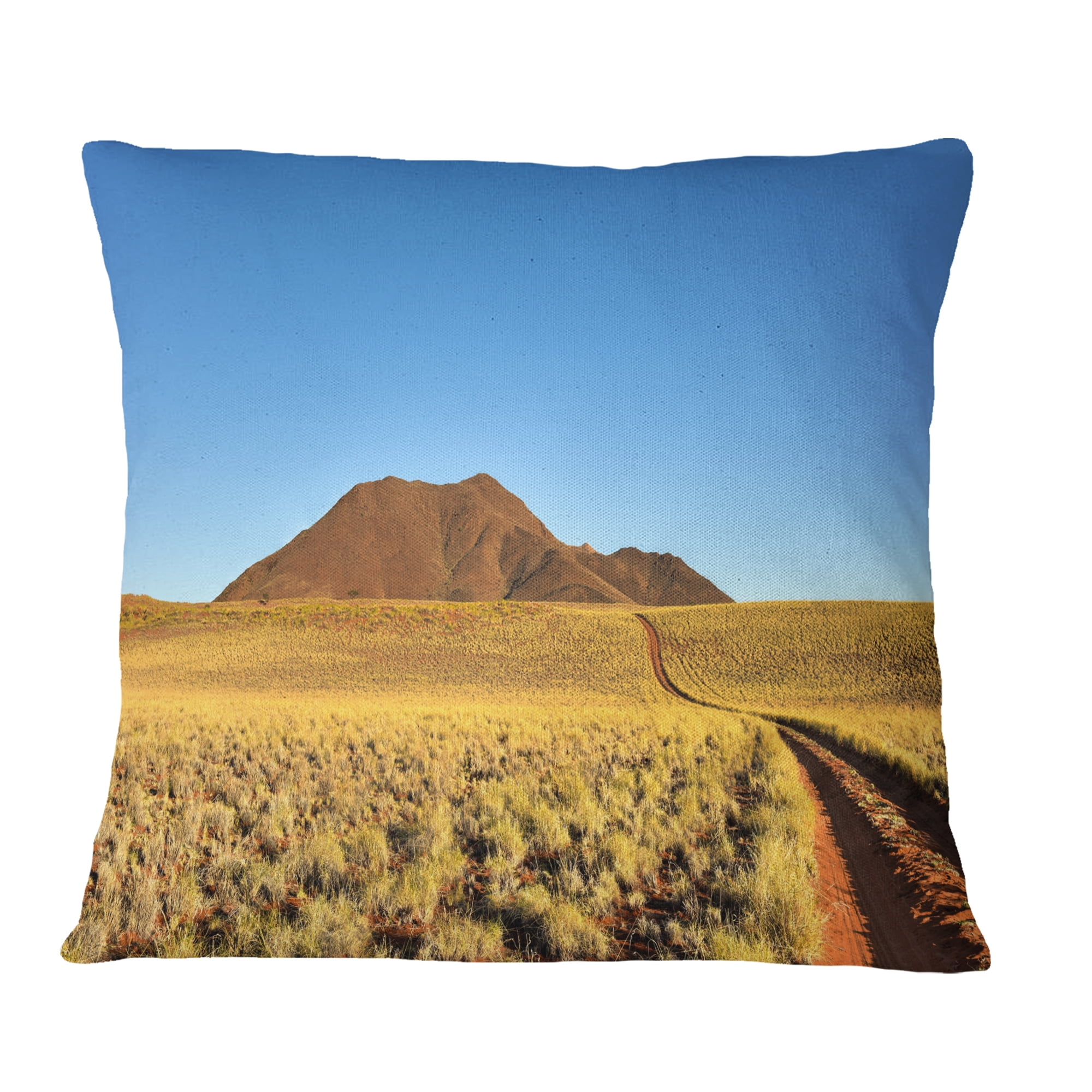 Designart Namibrand Desert Landscape - Landscape Printed Throw Pillow - 18x18