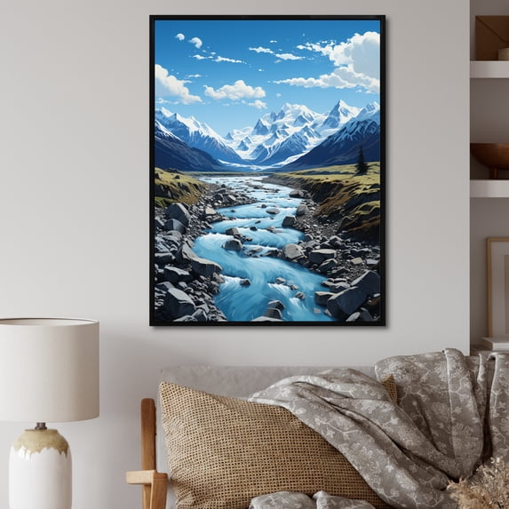 Designart "National Park Canada Kluane I" Canada Floater Framed Canvas Print