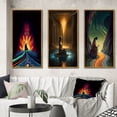 thumbnail image 1 of Designart "Native Elder Meditation Connecting with Ancestors I" Meditation Framed Wall Art Set Of 3 - Pink Traditional Frame Canvas Set For Living Room Decor, 1 of 6