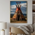 thumbnail image 1 of Designart "Native Tipi euphony Of Prairies" Cityscapes Floater Framed Wall Art Print, 1 of 7