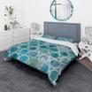Designart 'Geometric Leaves in Black and White' Abstract Duvet Cover ...