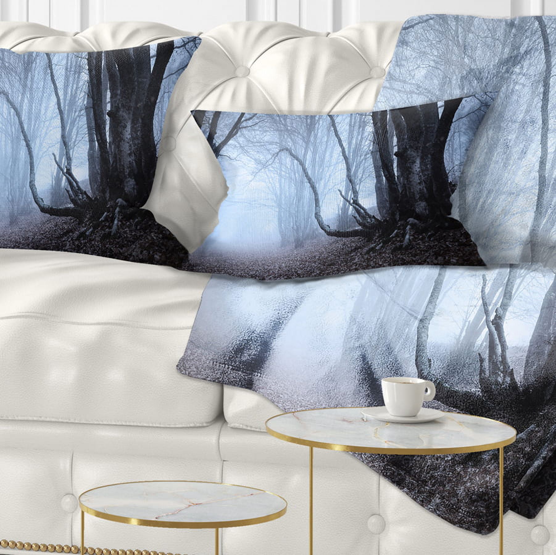Designart Natural Landscape in Autumn - Landscape Photography Throw Pillow - 12x20