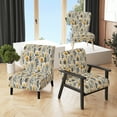 thumbnail image 1 of Designart "Nature’S Floral Masterpiece II" Gray Floral Upholstered Accent Chair - Cottage Arm Chair For Bedroom, 1 of 5