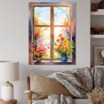 thumbnail image 1 of Designart "Nature'S Floral Window Display II" Floral Window Canvas Print, 1 of 5