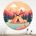 thumbnail image 1 of Designart "Nature s Camp Outdoor Adventure" Countryside Oversized Wall Clock, 1 of 5