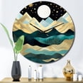 thumbnail image 1 of Designart "Nature s Roar in the Mountains I" Abstract Landscape Oversized Wall Clock, 1 of 5