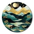 thumbnail image 1 of Designart "Nature s Roar in the Mountains II" Abstract Landscape Oversized Wall Clock, 1 of 5