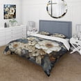 thumbnail image 1 of Designart "Nature s Tapestry in White and Blue Wildflowers I" Floral Bedding Covert Set - Wildflowers White Traditional Bed Set With 2 Shams, 1 of 6
