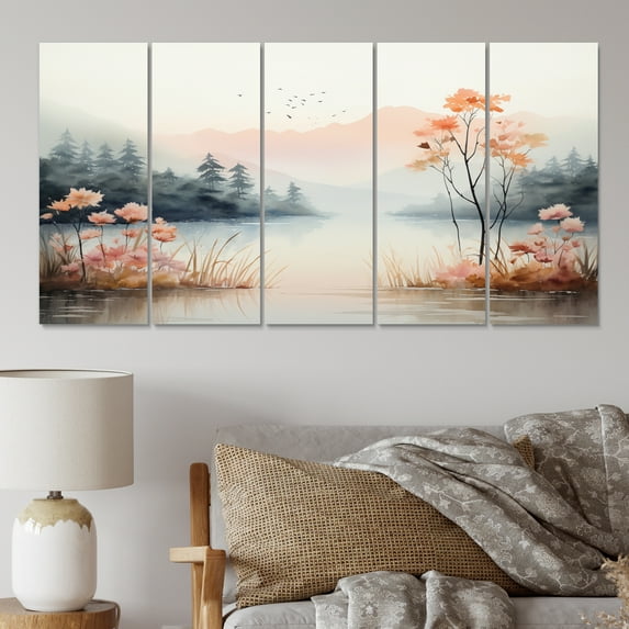 Designart "Nature s Tranquility II" Countryside Metal Wall Décor Set