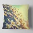 thumbnail image 1 of Designart Nature with Blooming Chamomiles - Floral Throw Pillow - 18x18, 1 of 4