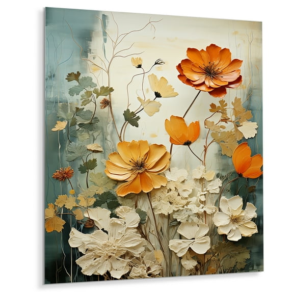 Designart "Natures Euphony" Abstract Collages Metal Wall Decor