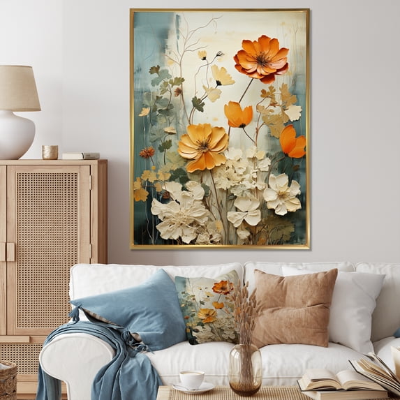 Designart "Natures Euphony" Abstract Floater Framed Canvas Print
